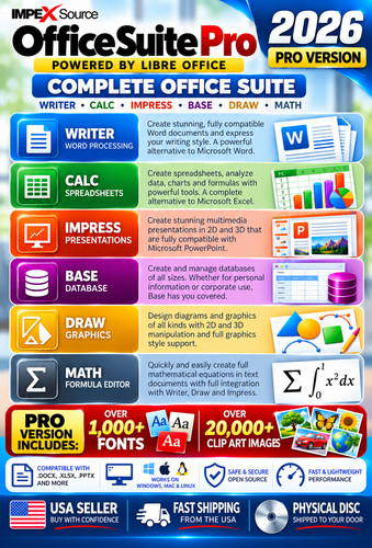 Suite software libreoffice - suite,
