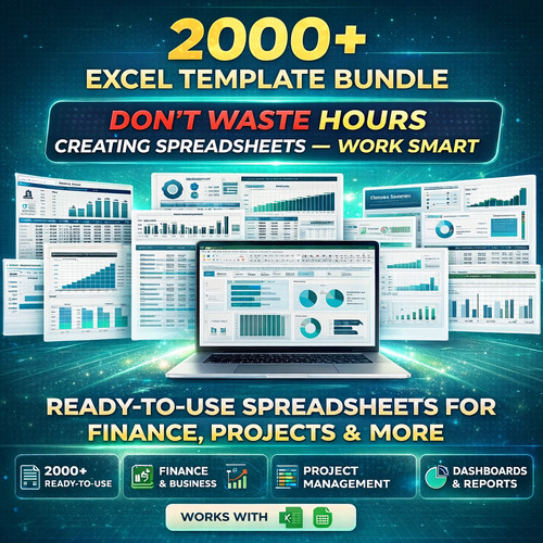 2000 excel templates bundle - excel,