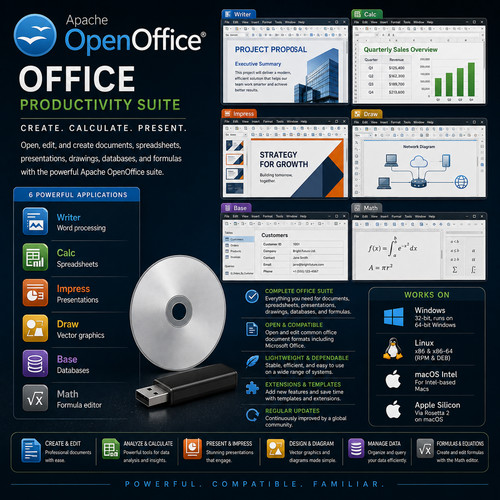 Open office software suite - office,
