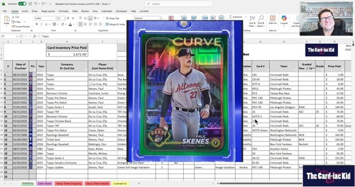 Baseball card inventory - baseball,