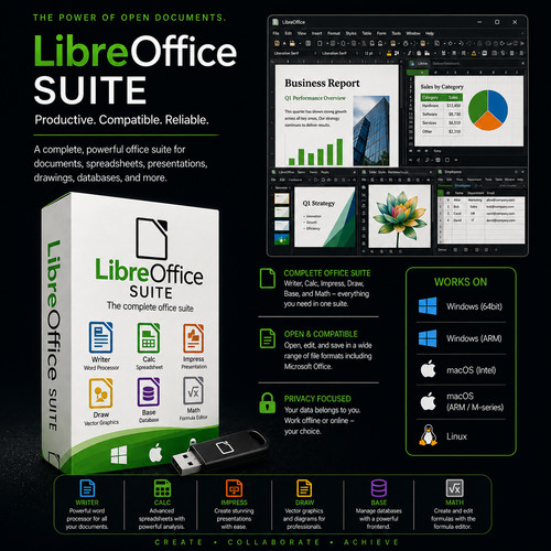Libreoffice software suite - libreoffice,